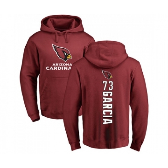 Football Arizona Cardinals #73 Max Garcia Maroon Backer Pullover Hoodie