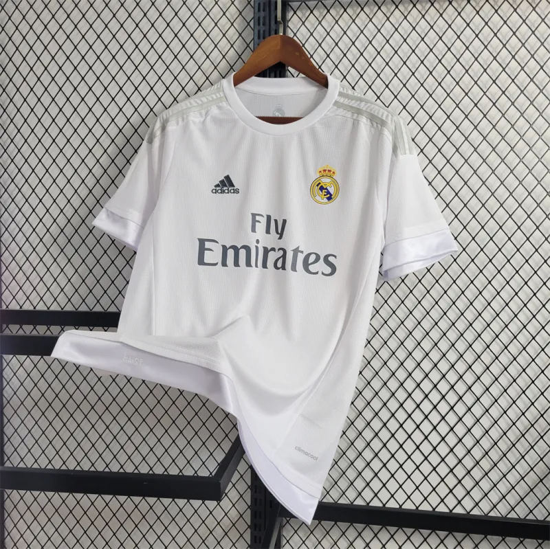 Real Madrid Retro Jersey Home Custom Soccer Shirt 2015/16 - ujerseystore
