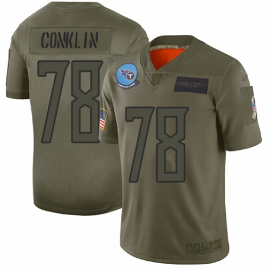 Women's Tennessee Titans #78 Jack Conklin Limited Camo 2019 Salute to Service Football Jersey - Ujersey
