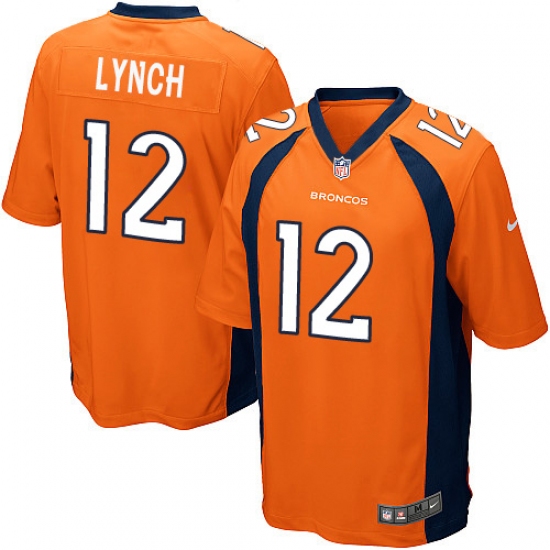 Men's Nike Denver Broncos #12 Paxton Lynch Game Orange Team Color NFL Jersey - Ujersey