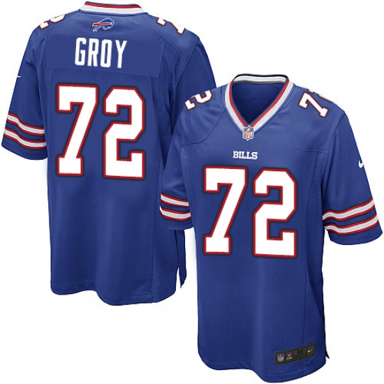 Men's Nike Buffalo Bills #72 Ryan Groy Game Royal Blue Team Color NFL Jersey - Ujersey