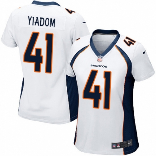 Women's Nike Denver Broncos #41 Isaac Yiadom Game White NFL Jersey - Ujersey
