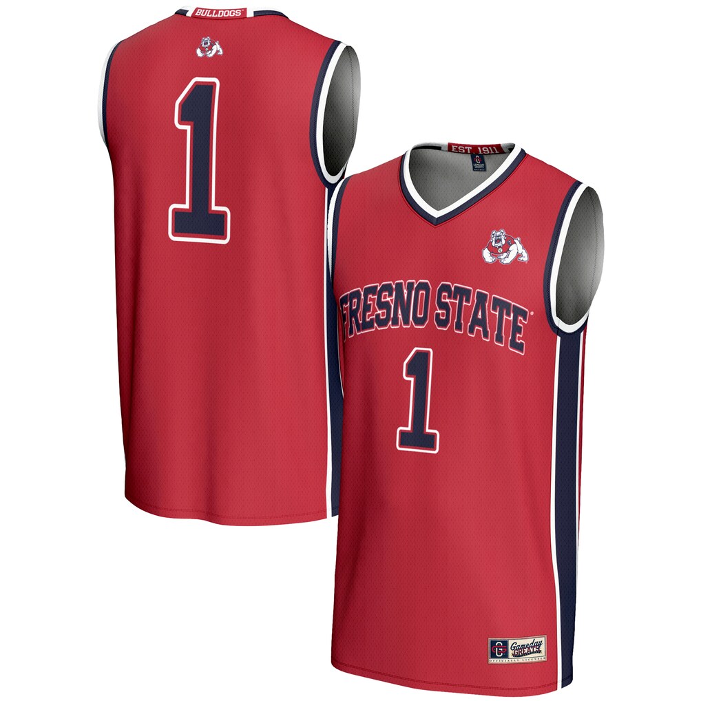 Unisex GameDay Greats #1 Red Fresno State Bulldogs Lightweight Basketball Jersey - ujerseystore