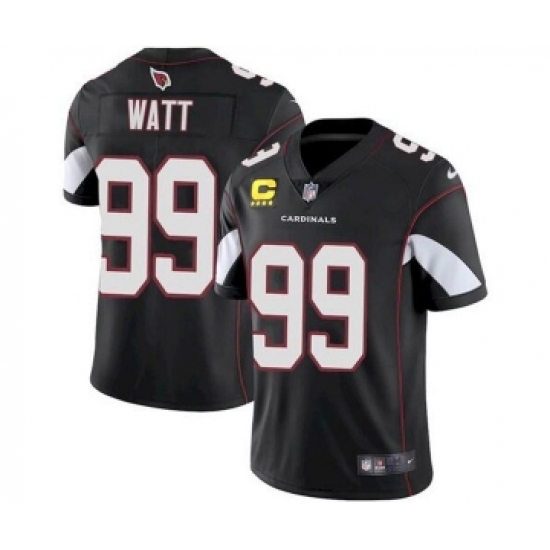 Men's Arizona Cardinals 2022 #99 J.J. Watt Black With 4-star C Patch Vapor Untouchable Limited Stitched NFL Jersey - Ujersey