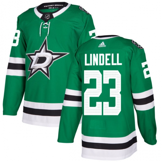 Men's Adidas Dallas Stars #23 Esa Lindell Authentic Green Home NHL Jersey - Ujersey