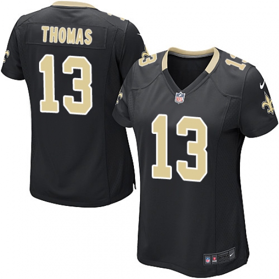 Women's Nike New Orleans Saints #13 Michael Thomas Game Black Team Color NFL Jersey - Ujersey