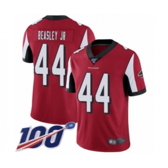 Men's Atlanta Falcons #44 Vic Beasley Red Team Color Vapor Untouchable Limited Player 100th Season Football Jersey - Ujersey