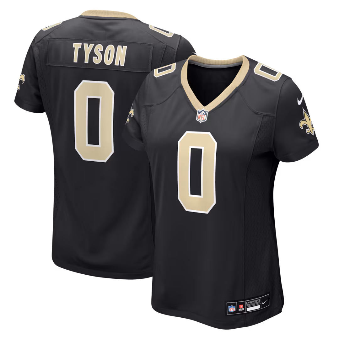 Women's New Orleans Saints Jordyn Tyson Nike Black Game Jersey
