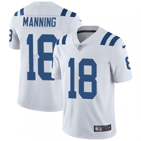 Youth Nike Indianapolis Colts #18 Peyton Manning Elite White NFL Jersey - Ujersey