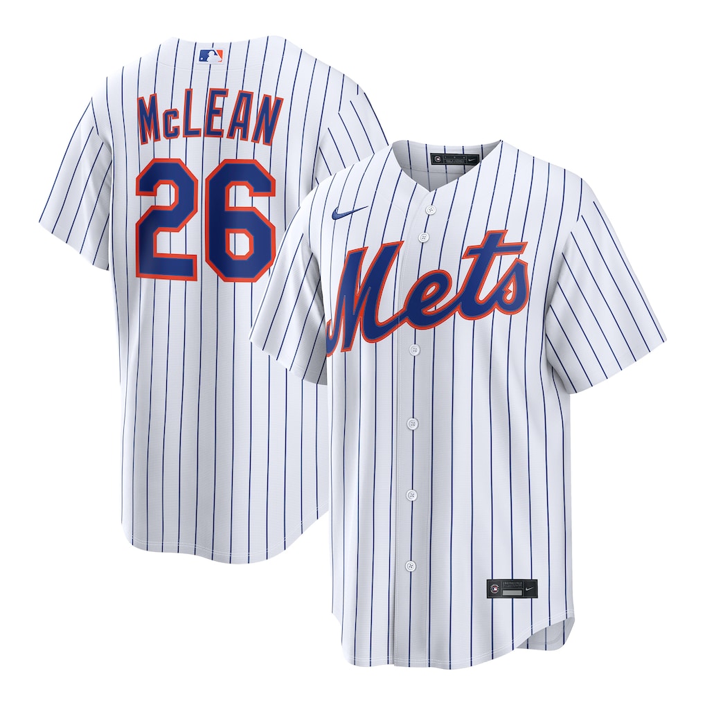 Men's New York Mets Nolan McLean Nike White Home Replica Jersey - Vujersey Los Angeles Rams