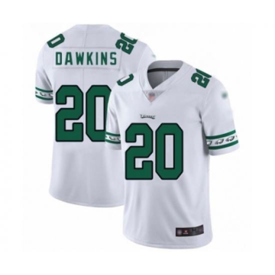 Men's Philadelphia Eagles #20 Brian Dawkins White Team Logo Fashion Limited Player Football Jersey - Ujersey