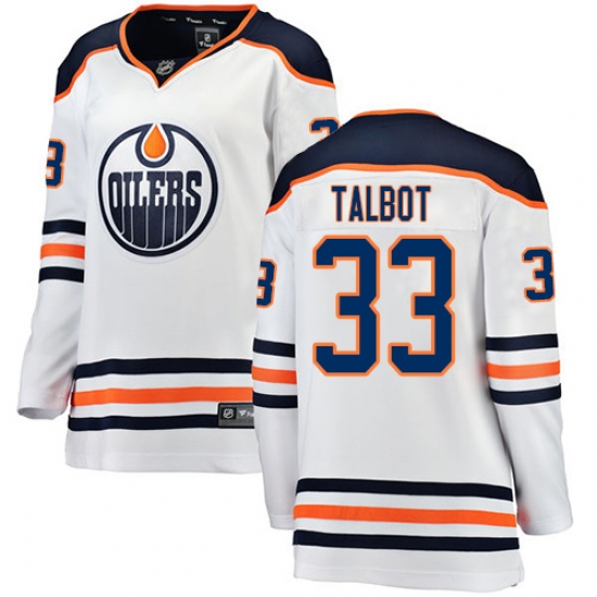 Women's Edmonton Oilers #33 Cam Talbot Authentic White Away Fanatics Branded Breakaway NHL Jersey - Ujersey