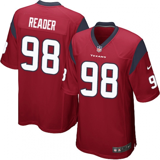 Men's Nike Houston Texans #98 D.J. Reader Game Red Alternate NFL Jersey - Ujersey