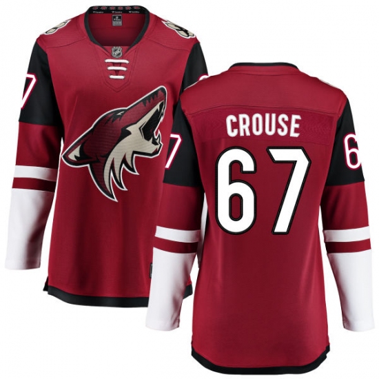 Women's Arizona Coyotes #67 Lawson Crouse Fanatics Branded Burgundy Red Home Breakaway NHL Jersey - Ujersey