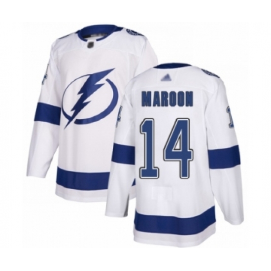 Youth Tampa Bay Lightning #14 Patrick Maroon Authentic White Away Hockey Jersey - Ujersey