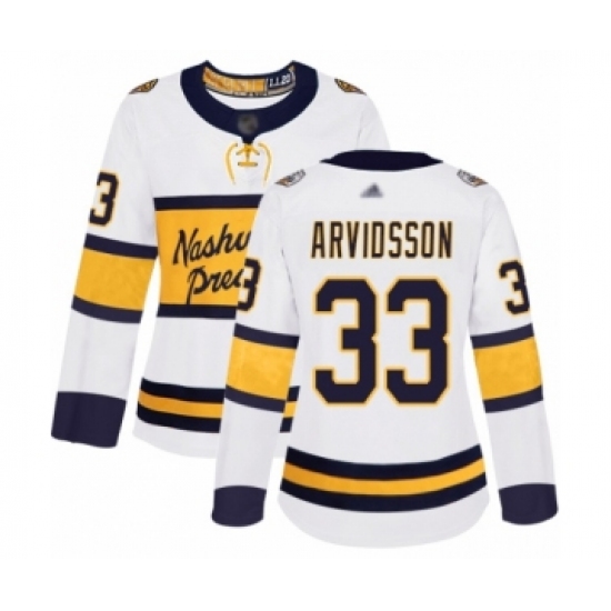 Women's Nashville Predators #33 Viktor Arvidsson Authentic White 2020 Winter Classic Hockey Jersey - Ujersey