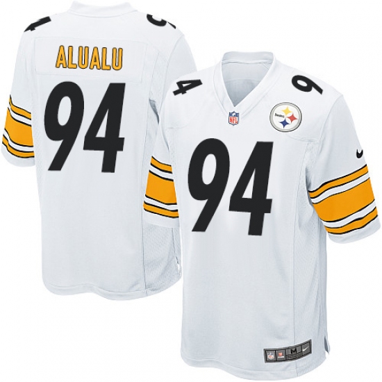 Men's Nike Pittsburgh Steelers #94 Tyson Alualu Game White NFL Jersey - Ujersey
