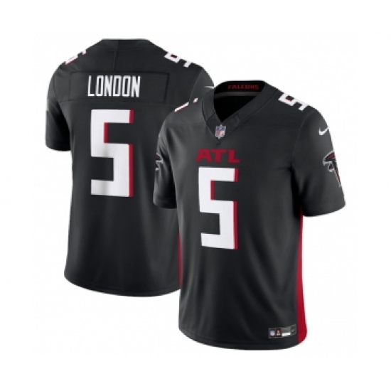 Men's Atlanta Falcons #5 Drake London Black 2023 F.U.S.E. Vapor Untouchable Limited Stitched Football Jersey - Ujersey
