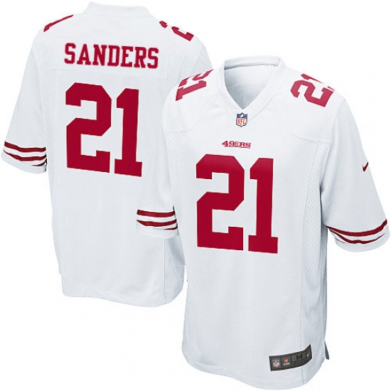 Men's Nike San Francisco 49ers #21 Deion Sanders Game White NFL Jersey - Ujersey