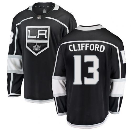 Men's Los Angeles Kings #13 Kyle Clifford Authentic Black Home Fanatics Branded Breakaway NHL Jersey - Ujersey