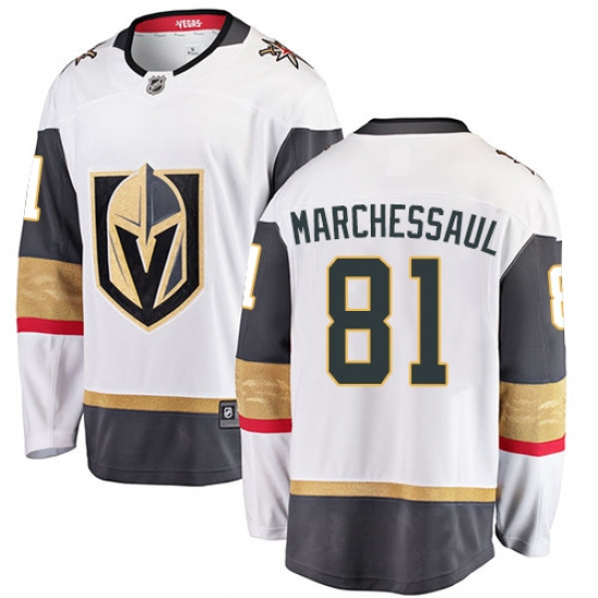 Youth Vegas Golden Knights #81 Jonathan Marchessault Authentic White Away Fanatics Branded Breakaway NHL Jersey - Ujersey