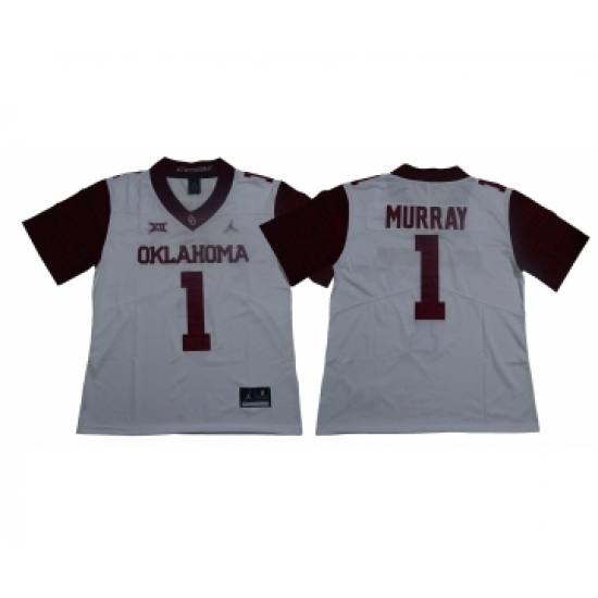 Oklahoma Sooners 1 Kyler Murray White 47 Game Winning Streak College Football Jersey - Ujersey