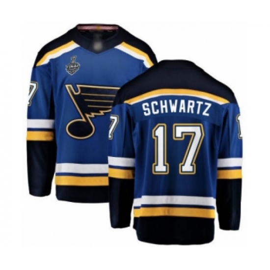 Youth St. Louis Blues #17 Jaden Schwartz Fanatics Branded Royal Blue Home Breakaway 2019 Stanley Cup Final Bound Hockey Jersey - Ujersey