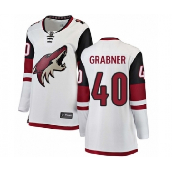 Women's Arizona Coyotes #40 Michael Grabner Authentic White Away Fanatics Branded Breakaway NHL Jersey - Ujersey