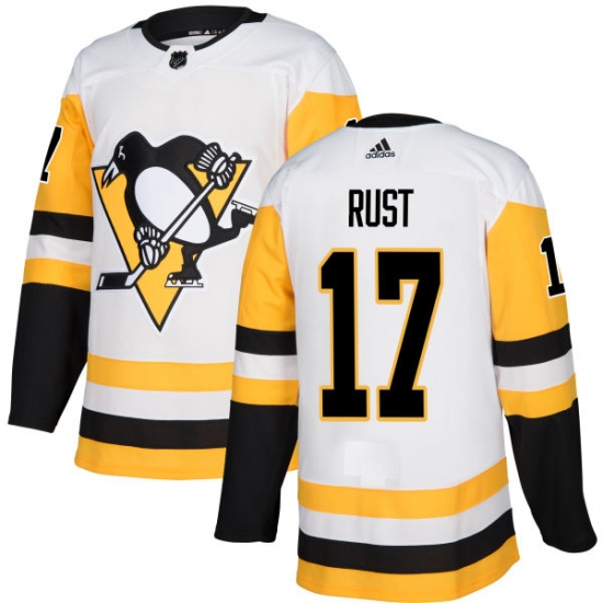 Women's Adidas Pittsburgh Penguins #17 Bryan Rust Authentic White Away NHL Jersey - Ujersey