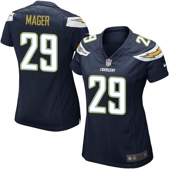 Women's Nike Los Angeles Chargers #29 Craig Mager Game Navy Blue Team Color NFL Jersey - Ujersey