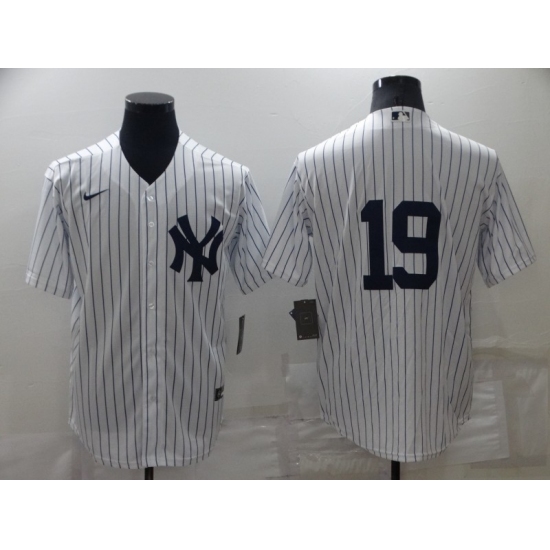 Men's New York Yankees #19 Masahiro Tanaka White Home Stitched MLB Majestic Flex Base Jersey - Ujersey