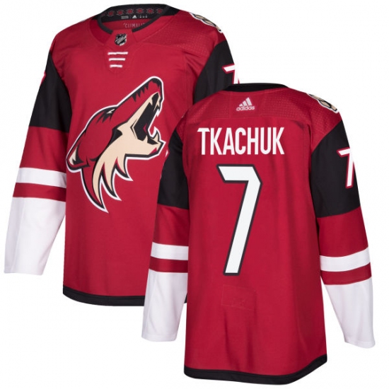 Men's Adidas Arizona Coyotes #7 Keith Tkachuk Premier Burgundy Red Home NHL Jersey - Ujersey