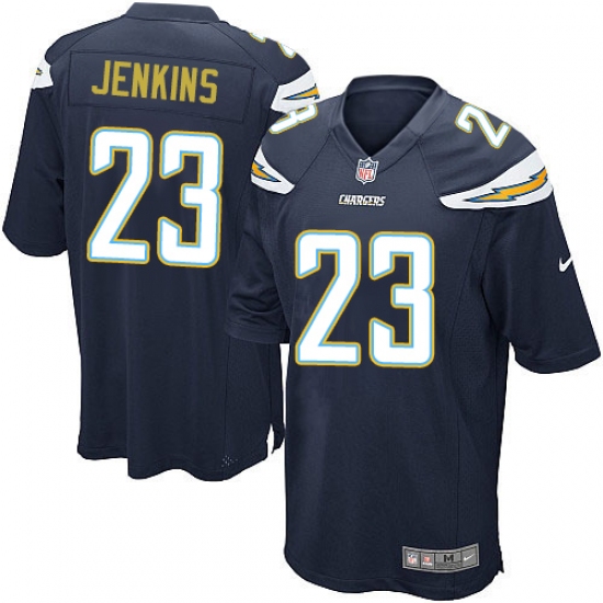 Men's Nike Los Angeles Chargers #23 Rayshawn Jenkins Game Navy Blue Team Color NFL Jersey - Ujersey