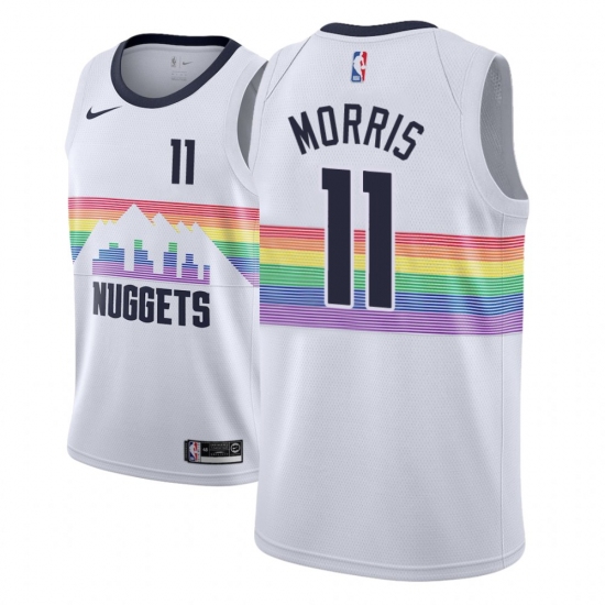 Men NBA 2018-19 Denver Nuggets #11 Monte Morris City Edition White Jersey - Ujersey