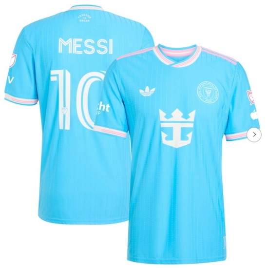 Men's Inter Miami CF Lionel Messi adidas Originals Blue 2025 Third Authentic Player Jersey - Ujersey