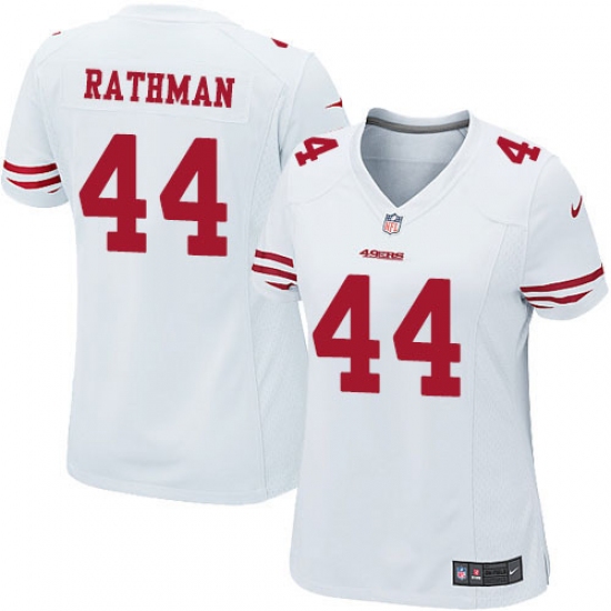 Women's Nike San Francisco 49ers #44 Tom Rathman Game White NFL Jersey - Ujersey