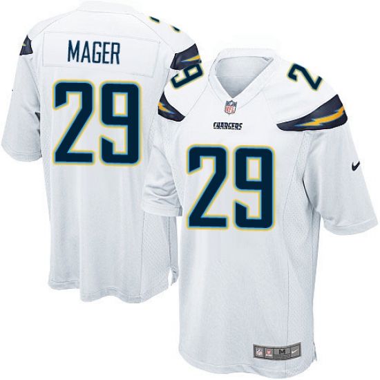 Men's Nike Los Angeles Chargers #29 Craig Mager Game White NFL Jersey - Ujersey