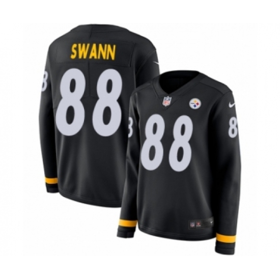 Women's Nike Pittsburgh Steelers #88 Lynn Swann Limited Black Therma Long Sleeve NFL Jersey - Ujersey