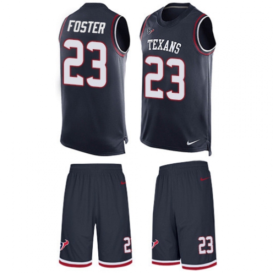 Men's Nike Houston Texans #23 Arian Foster Limited Navy Blue Tank Top Suit NFL Jersey - Ujersey