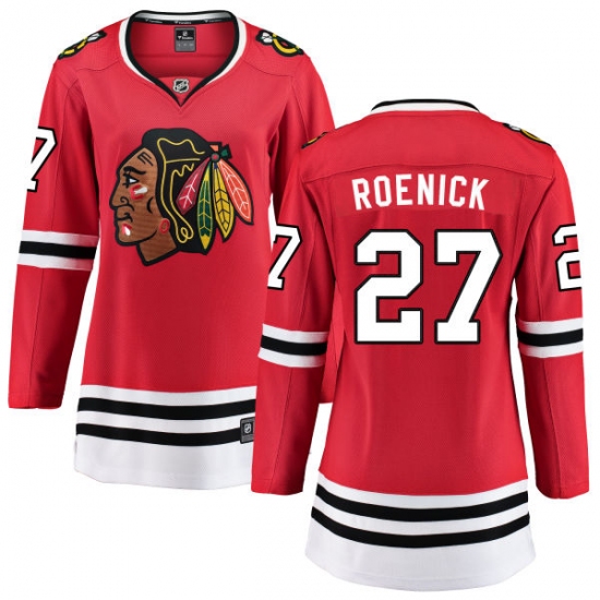 Women's Chicago Blackhawks #27 Jeremy Roenick Fanatics Branded Red Home Breakaway NHL Jersey - Ujersey