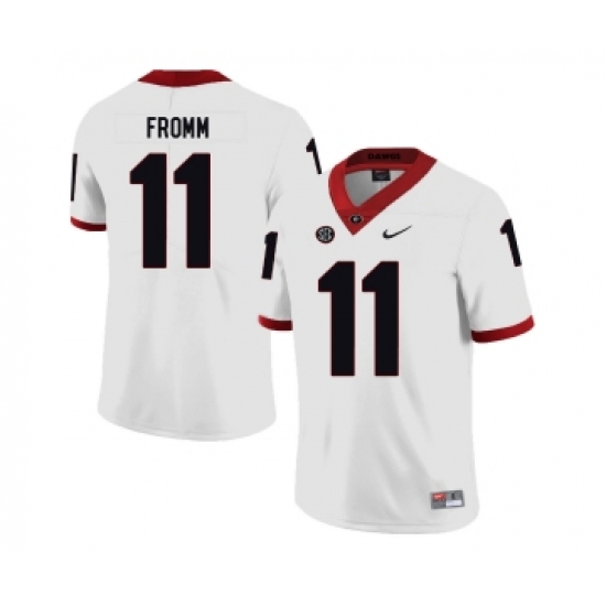 Georgia Bulldogs 11 Jake Fromm White Nike College Football Jersey - Ujersey