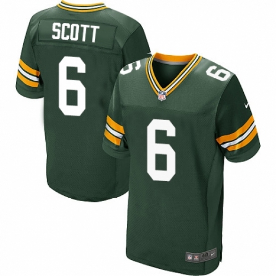 Men's Nike Green Bay Packers #6 JK Scott Elite Green Team Color NFL Jersey - Ujersey