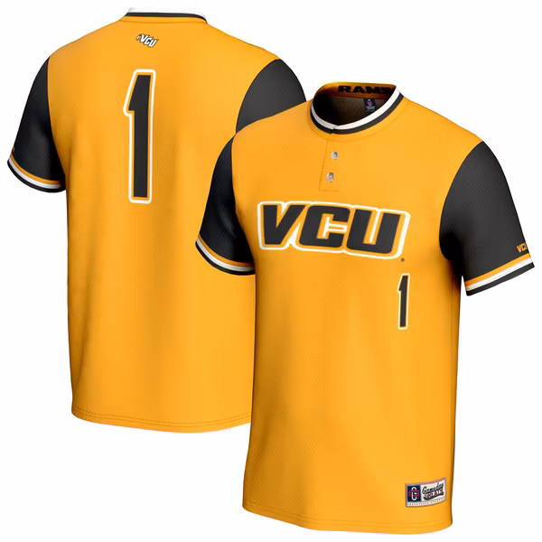 Youth GameDay Greats Gold VCU Rams Lightweight Collegiate Softball Fashion Jersey - SUjersey01
