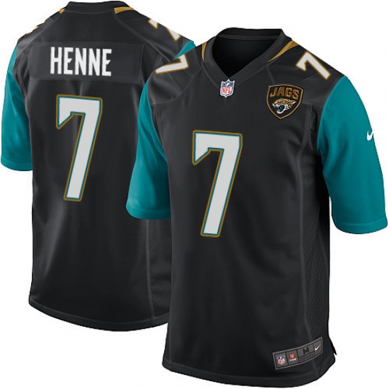 Men's Nike Jacksonville Jaguars #7 Chad Henne Game Black Alternate NFL Jersey - Ujersey