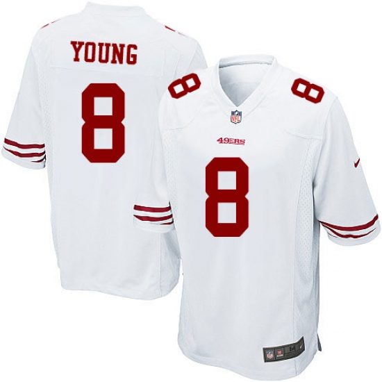 Men's Nike San Francisco 49ers #8 Steve Young Game White NFL Jersey - Ujersey