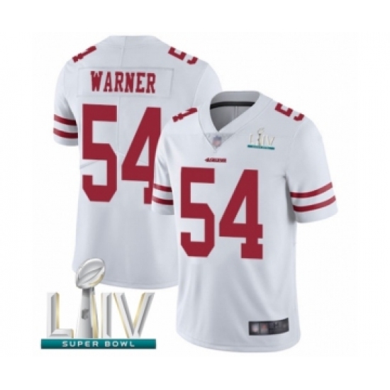 Youth San Francisco 49ers #54 Fred Warner White Vapor Untouchable Limited Player Super Bowl LIV Bound Football Jersey - Ujersey