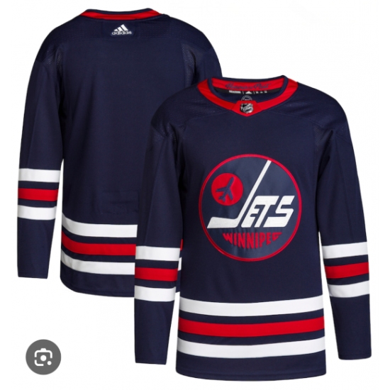 Men's Winnipeg Jets Blank Adidas 2021-22 Navy Stitched Jersey - Ujersey