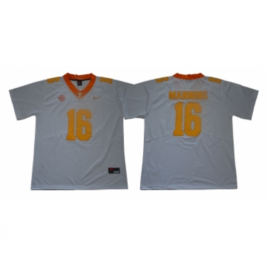 Tennessee Volunteers 16 Peyton Manning White Nike College Football Jersey - Ujersey