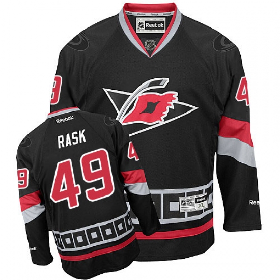 Women's Reebok Carolina Hurricanes #49 Victor Rask Authentic Black Third NHL Jersey - Ujersey
