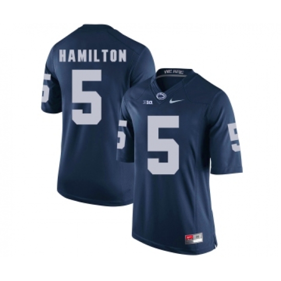 Penn State Nittany Lions 5 DaeSean Hamilton Navy College Football Jersey - Ujersey